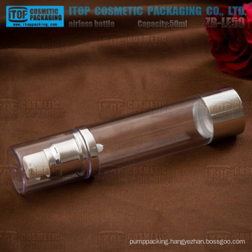 ZB-LE50 50ml special recommended good quality round slim metal airless bottles